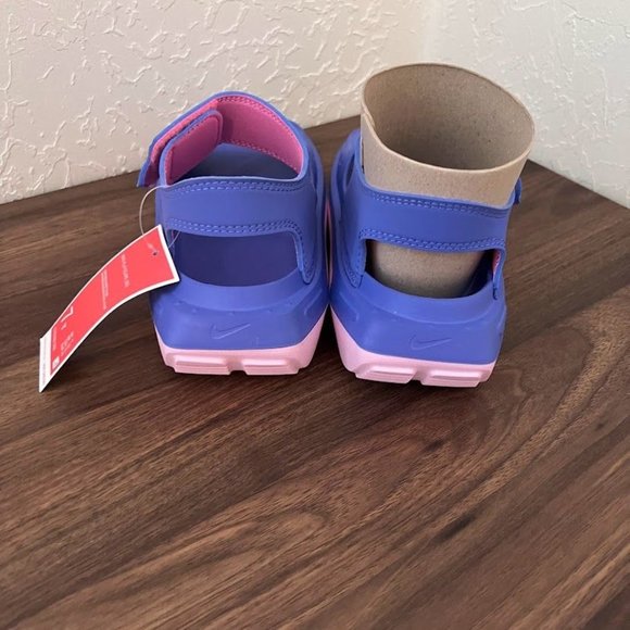 NWB NWT Nike Playscape (GS) Big Kids' Sandals Sapphire-Sunset Pulse - Picture 4 of 11